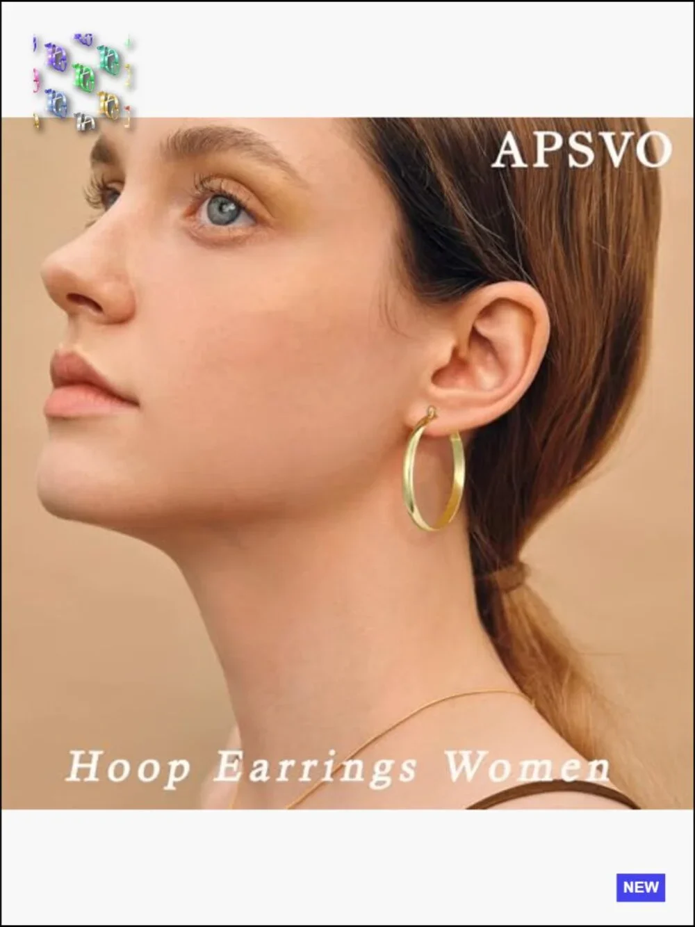 Large Hoop Earrings 5mm Wide Sterling Silver Lightweight Gold Plated
